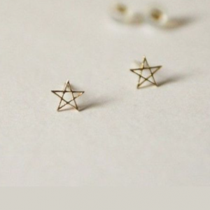 14 Karat Gold Earrings Star
