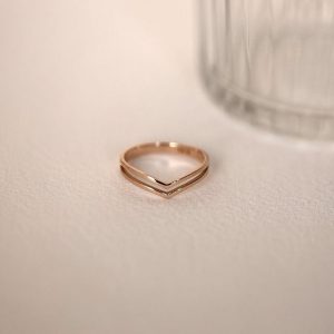 Double Chevron Ring, Minimalist Ring, Simple Ring
