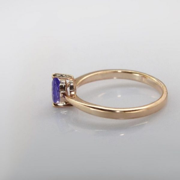 Pear shaped tanzanite on 14 karat gold - Image 3