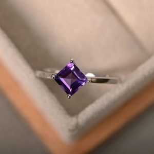 February birthstone Amethyst ring