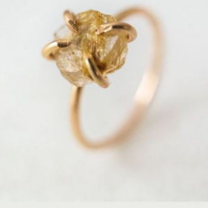Citrine Ring Gold Plated