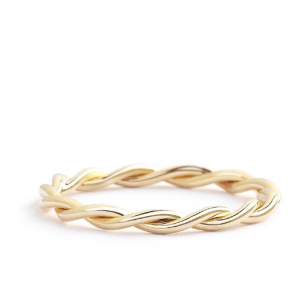 Solid 18k Gold Twist Ring