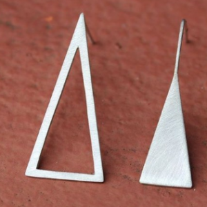 Big Triangle Studs Sterling Silver