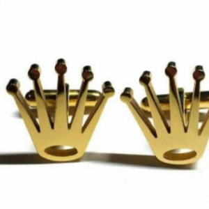 Crown Cuff Link Gold Plated