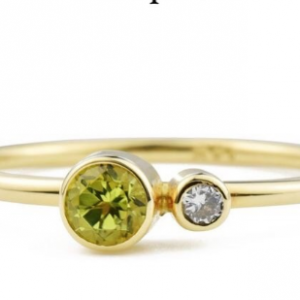 Peridot and zircon