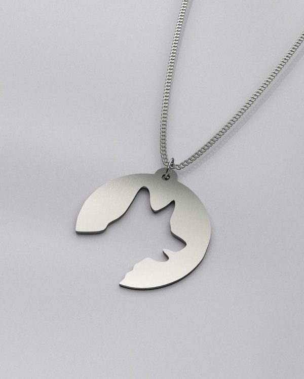 Skyrim Unicorn Fox Male Pendant on Silver - Image 3