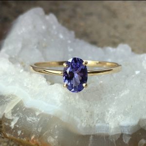 Tanzanite ring on 14k gold