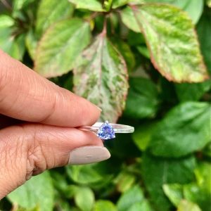 Tanzanite ring on silver
