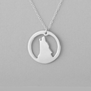 Wolf male pendant on Silver