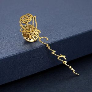 Birth Flower Name Brooch