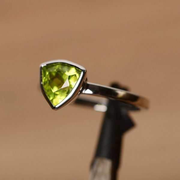 Natural gemstone peridot ring - Image 3