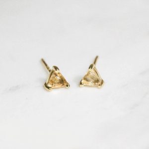 Citrine earring studs