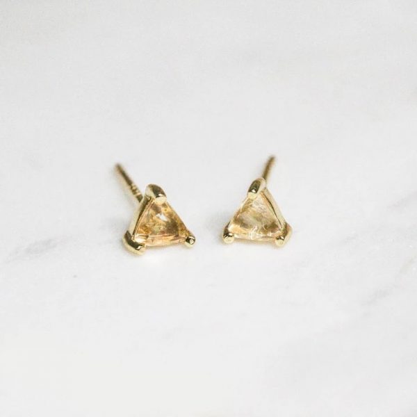 Citrine earring studs