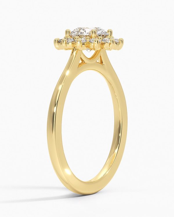 Tanzanite ring on 18 karat gold with American zirconia - Image 2
