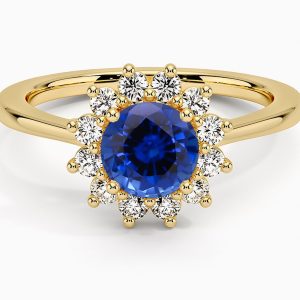 Tanzanite ring on 18 karat gold with American zirconia