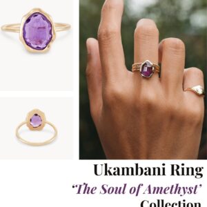 Ukambani Amethyst Ring on 9K Gold