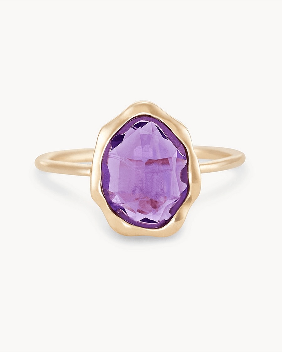 Ukambani Amethyst Ring on 9K Gold
