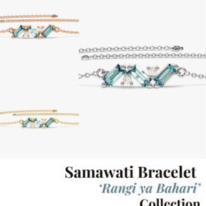 Samawati 18K Gold Aquamarine & Diamond Bracelet