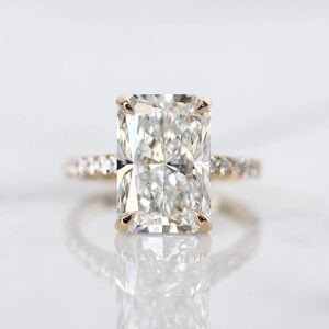 Radiant Grace: Double Hidden Halo Engagement Ring