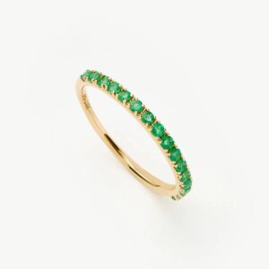 Verdant Grace Ring — 14k Gold & Emerald