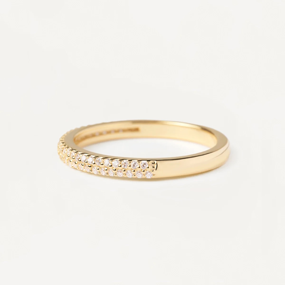 The Diamond Whisper – Pavé Eternity Ring in 18K Yellow Gold